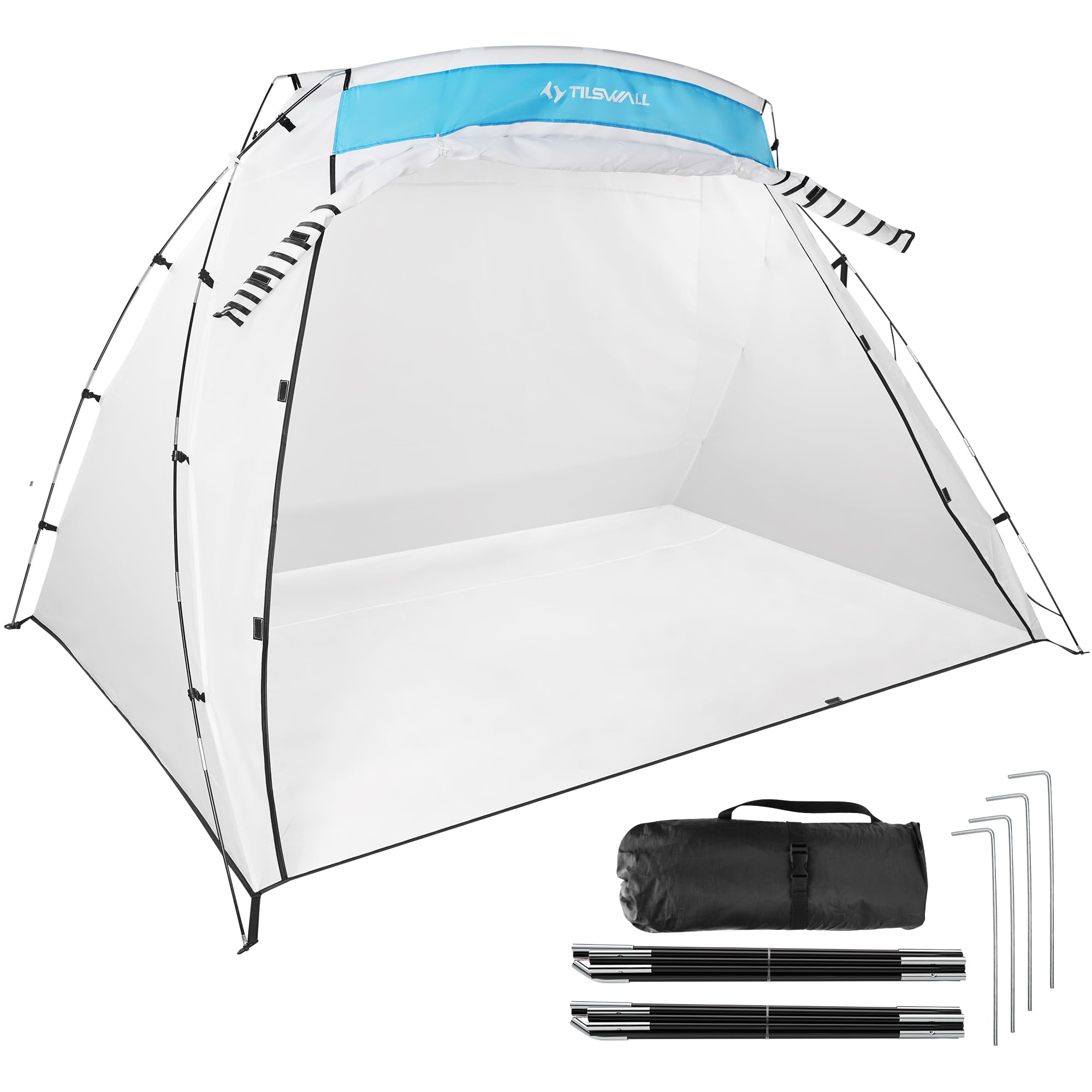 TILSWALL Paint Booth Tent Extra Large 8,86 x 5,91 x 5,58 ft Sprühkabinen-Zelt Tragbare Lackierkabine mit integriertem Boden & Mesh-Gewebe & windfesten Haken