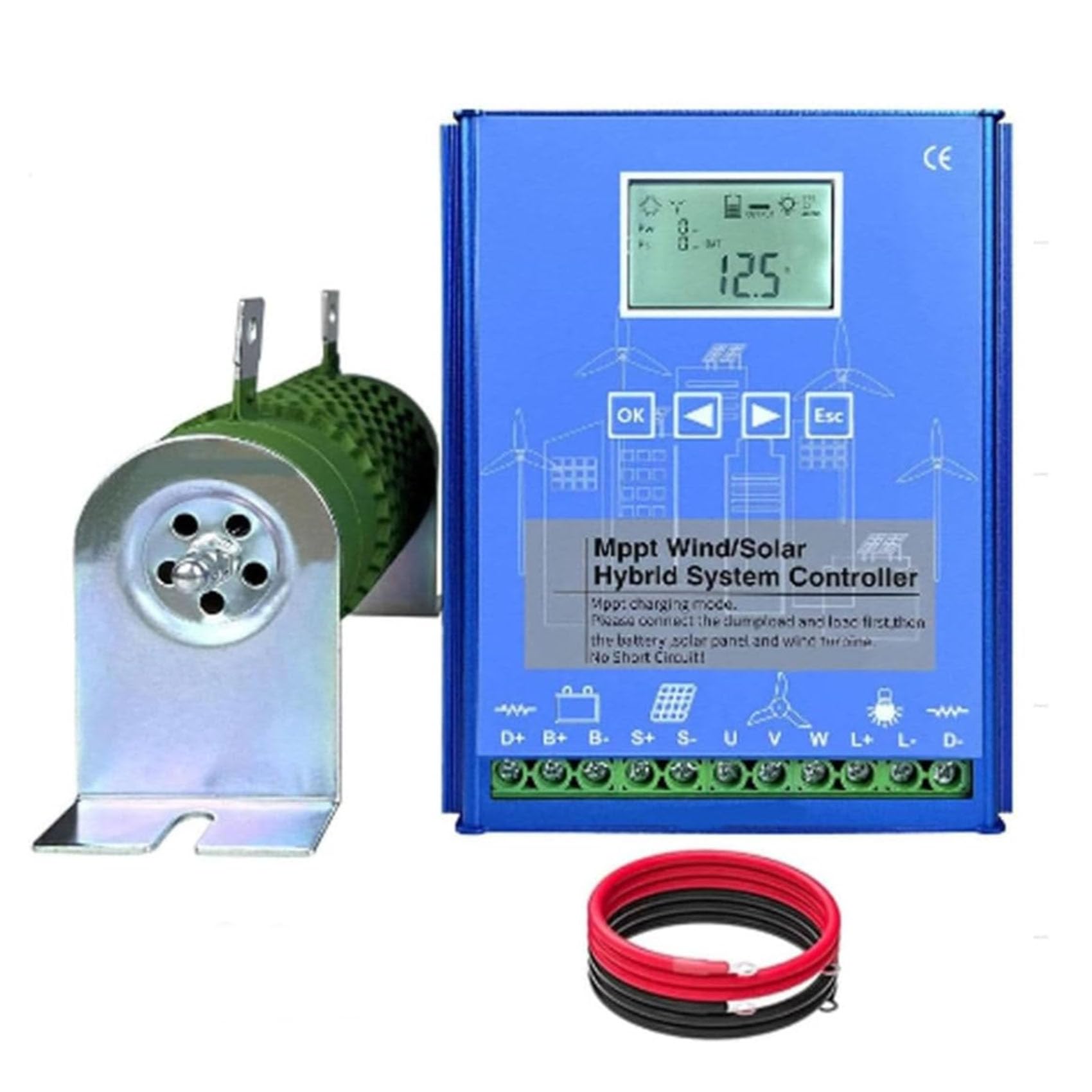 12v,HYZHANHONG Kontroler słoneczny 12V 24V 48V, wodoodporny IP67, kontroler ładowania MPPT z kontrolerem słonecznym obciążenia zrzutu do domu, łodzi, oświetlenia ulicznego (6000W)