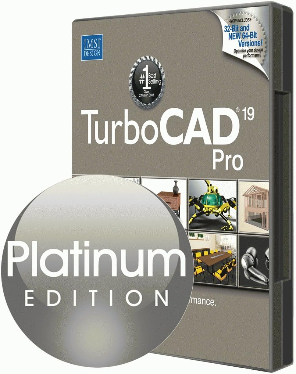 TurboCAD Pro 19 Platinum Edition professional 2D & 3D CAD Software for Windows