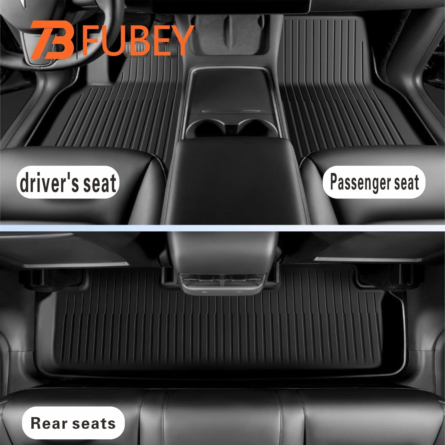 TPE Floor Mats for Tesla Model 3 2024+ Highland, 3-Piece Front & Rear Set, Waterproof Floor Liners