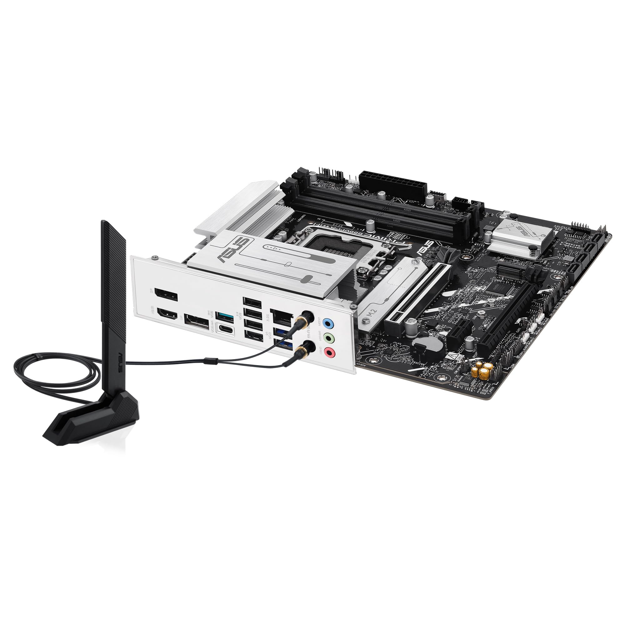 ASUS Prime B860M-A WiFi, Placa Base Intel mATX, 7+1+1+1 80A etapas de alimentación DrMOS, DDR5, PCIe 5.0, 2 Ranuras M.2, Wi-Fi 6E, Realtek 2.5Gb Ethernet, Doble DisplayPort, HDMI, USB Tipo-C