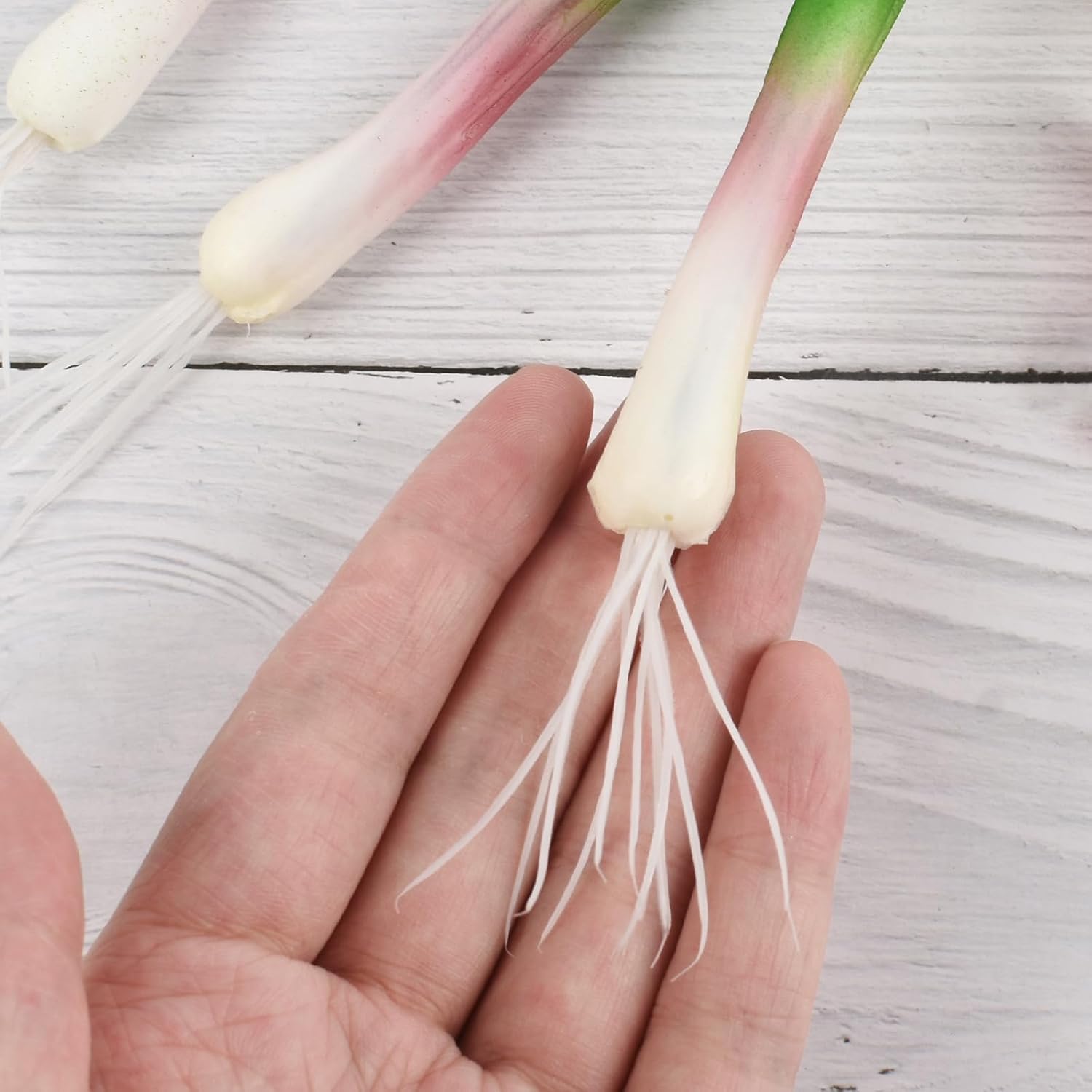Artificial Scallions, 3 Pcs Simulation Green Scallions Realistic Fake Vegetable Models for Home Kitchen Decor Restaurant Model Display Props