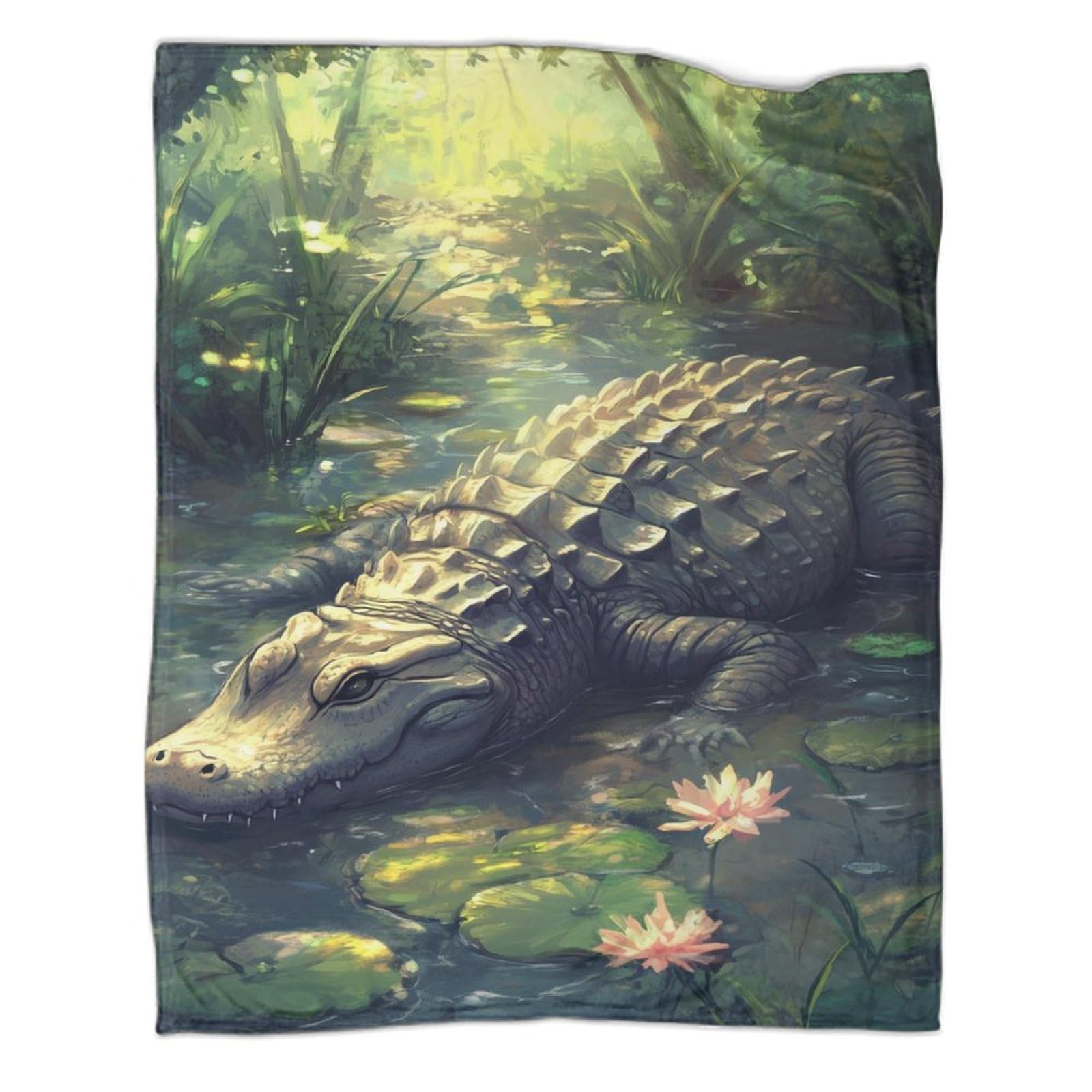 Couverture en peau de crocodile douce Plaid cocooning lit et canapé adulte