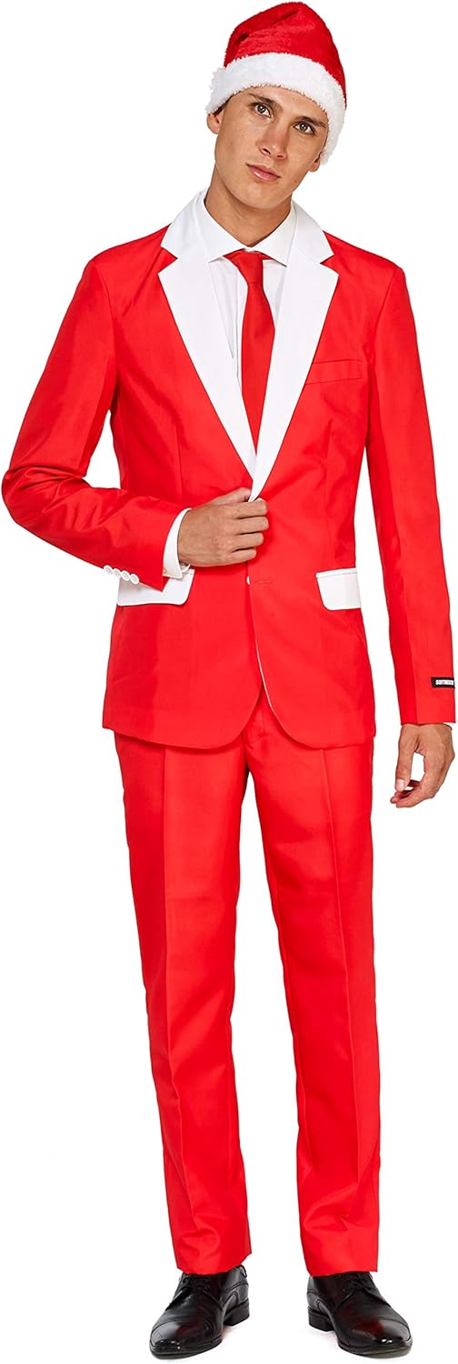 red santa blazer