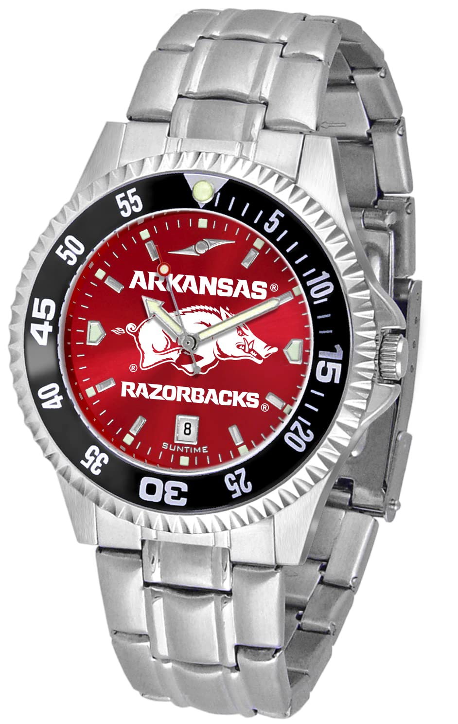 SunTime Men's Competitor 40mm Quartz Watch, 20mm Stainless Steel Strap, Team Color Dial and Bezel