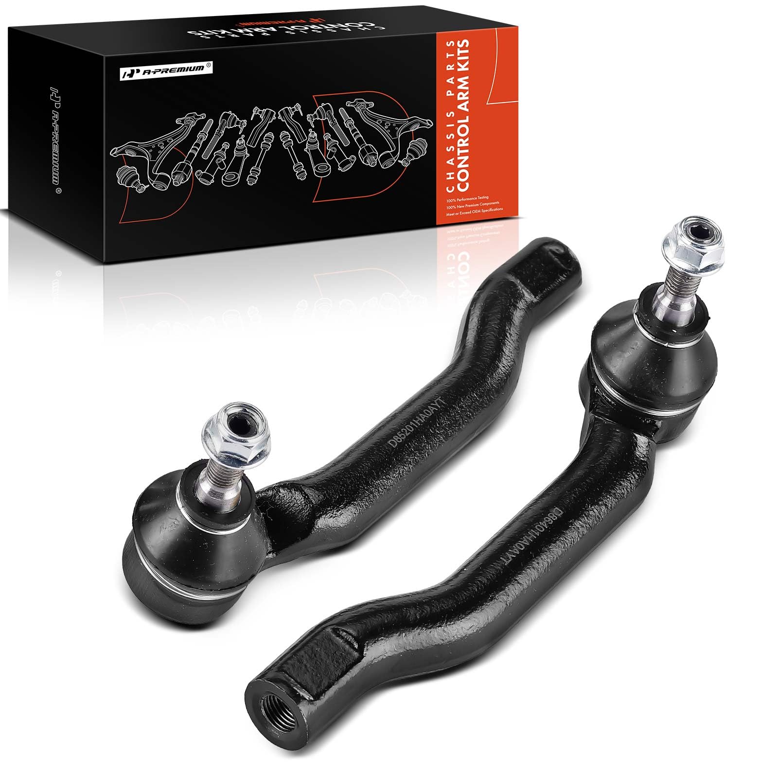 A-Premium 2 x Front Outer Tie Rod Ends, Compatible with Nissan Versa 2014-2016, Micra 2015-2015