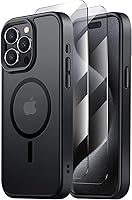 Vista 93 de Funda magnética para iPhone 15, resistente a las caídas, sensación de piel mate, a prueba de golpes, delgada, negro mate