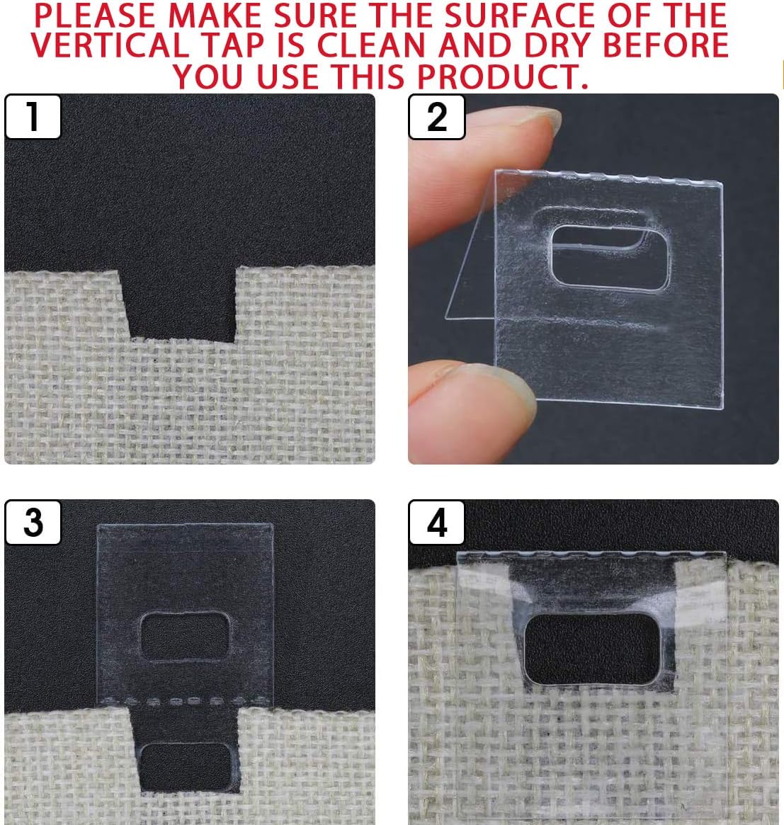 Vertical Blind Repair Tabs 30 Sets, Luxiv Clear Tabs for Repair Vertical Blind Total 60 PCS Heavy Duty Pre-Cut Vertical Blind Vane Saver