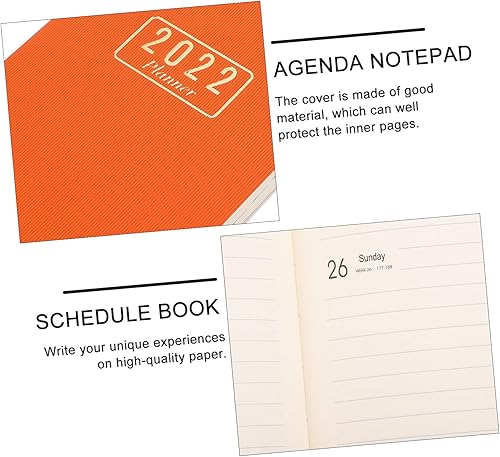Miniatura 3 de Tofficu Agenda 2022, 2 unidades, cuaderno de oficina, cuaderno en blanco, cuaderno de notas en blanco, cuaderno para hacer planificador semanal,