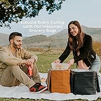Vista 9 de Bolsa de comestibles reutilizable aislada a prueba de fugas, bolsa térmica grande aislada Bolsas de compras aisladas para comestibles Bolsa