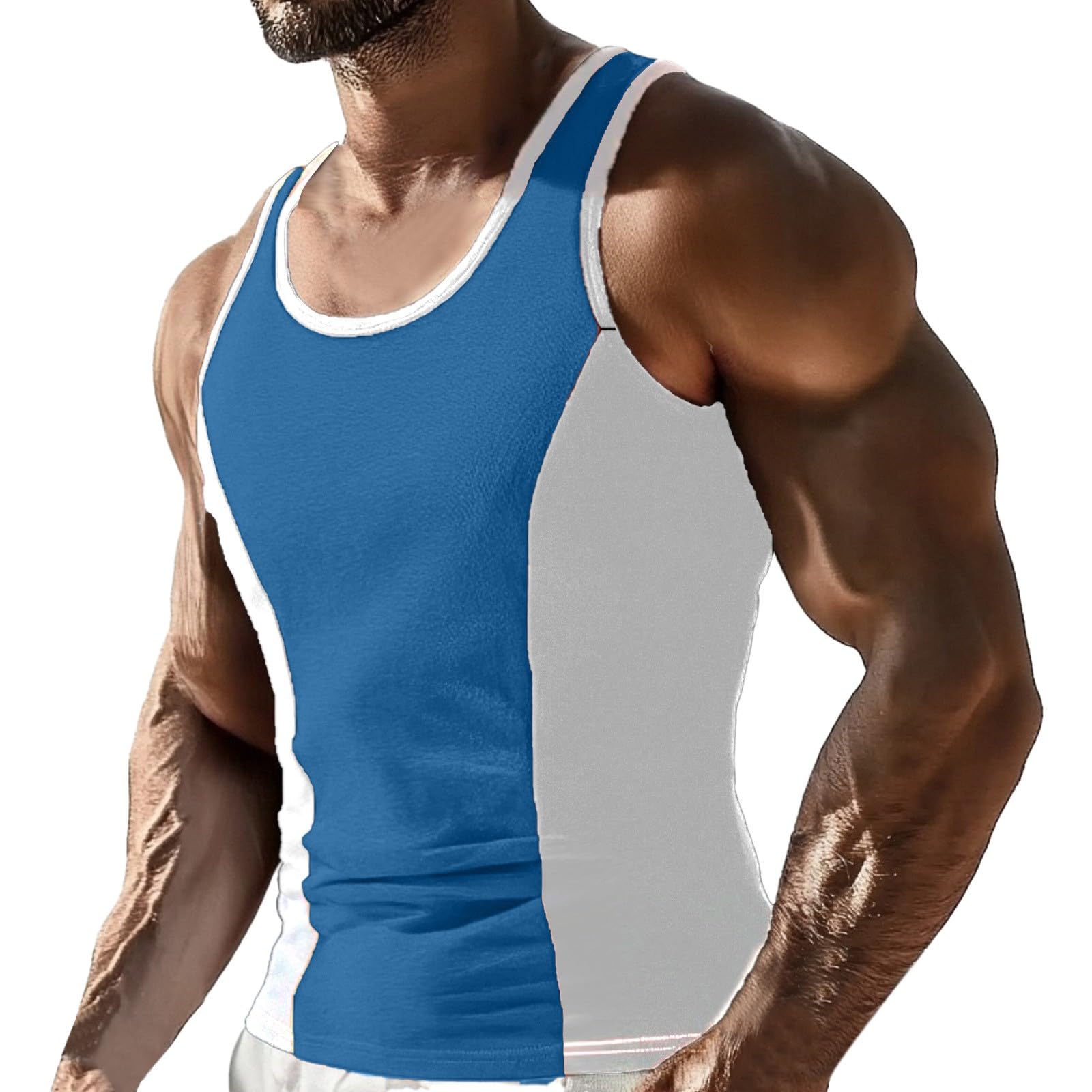 Marcel Homme Coton Tee Shirt sans Manches Débardeur Côtelé Debardeur Sport Tshirt Mode Tank Top Grande Taille Musculation Gilet Running Lot Manche Vetement Été Compression Maillot