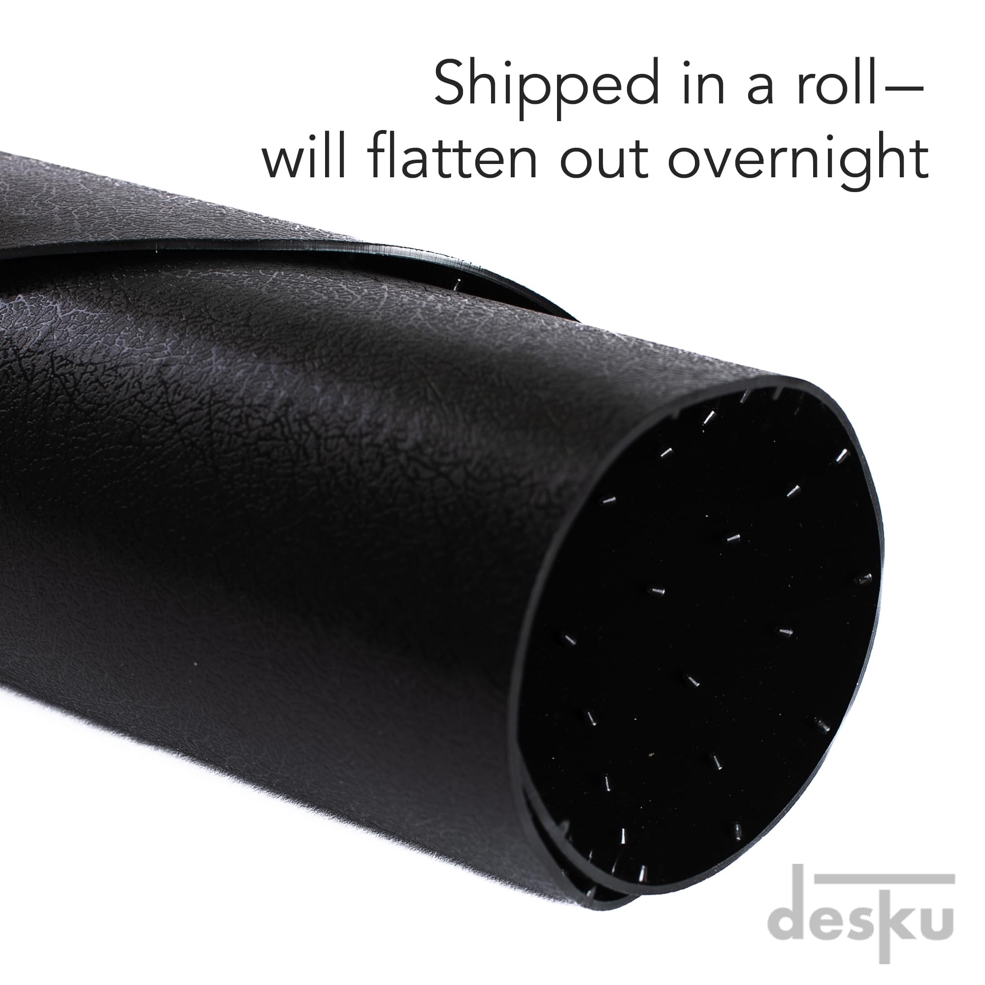 Tapete súper ovalado para silla de escritorio, tapetes de PVC resistentes para protección del suelo de alfombras, negro, 36 x 48 pulgadas, fabricado en los Estados Unidos