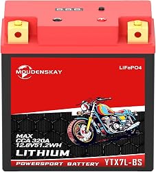MOUDENSKAY Batterie Moto Lithium 12V Lithium Powersports …