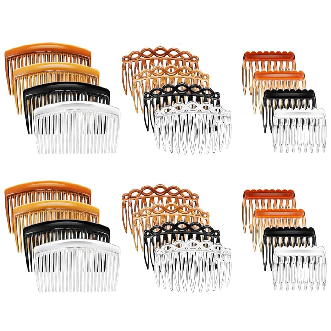 24 Pezzi Pettinini Fermacapelli, Pettinino Per Capelli, Pettine Per Capelli Laterali In Plastica Pettini Da Inserire, Pettine Fermagli Per Capelli, Pettine Per Velo Della Sposa