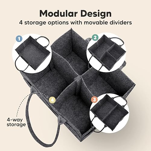 Miniatura 7 de KeaBabies Portabebés y organizador de pañales  Todo en 1 Original transpirable Baby Sling, organizador de bebé para guardería, ligero, manos libres