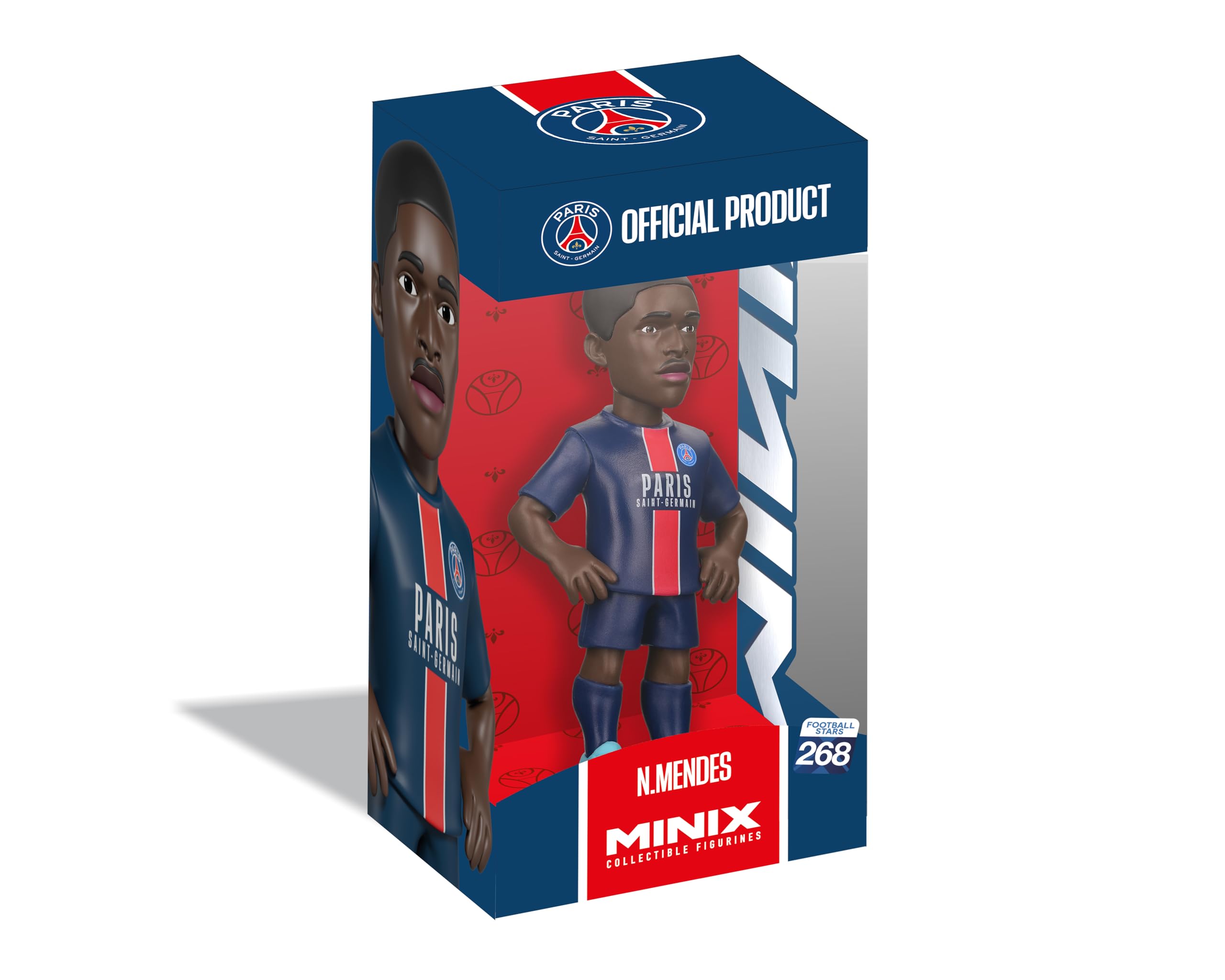 MINIX - Football Stars #274 - PSG - Mendes - Personaggio da collezione 12 cm