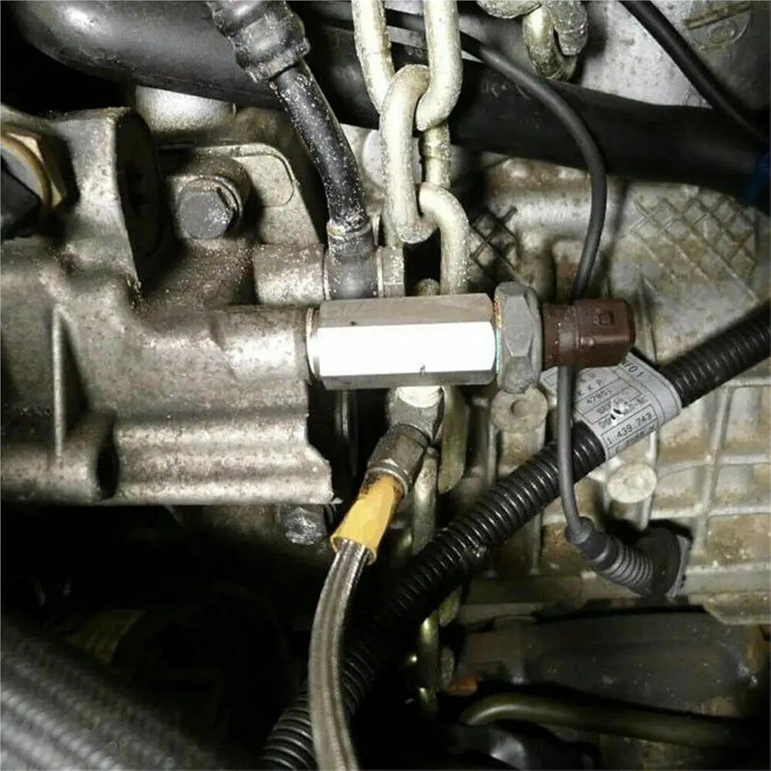 304 Stainless Steel Oil Pressure Sensor Tee to 1/8" NPT Adapter M10X1.0