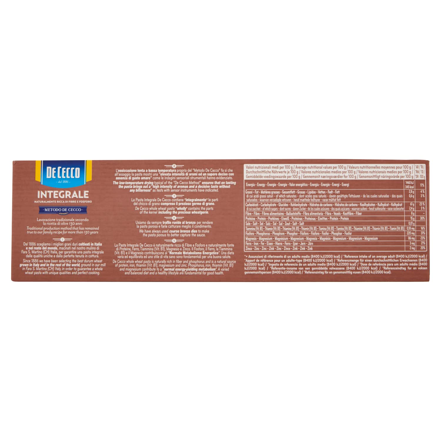 Italian Gourmet Pasta Spaghetti integrale n. 12 24 x 500g, Vollkorn Nudeln | Lange Form; aus ganzem Hartweizen, al dente Genuss für sugo al pomodoro, Gesamtnettogewicht 12 kg + Kostenlos Polpa 400g