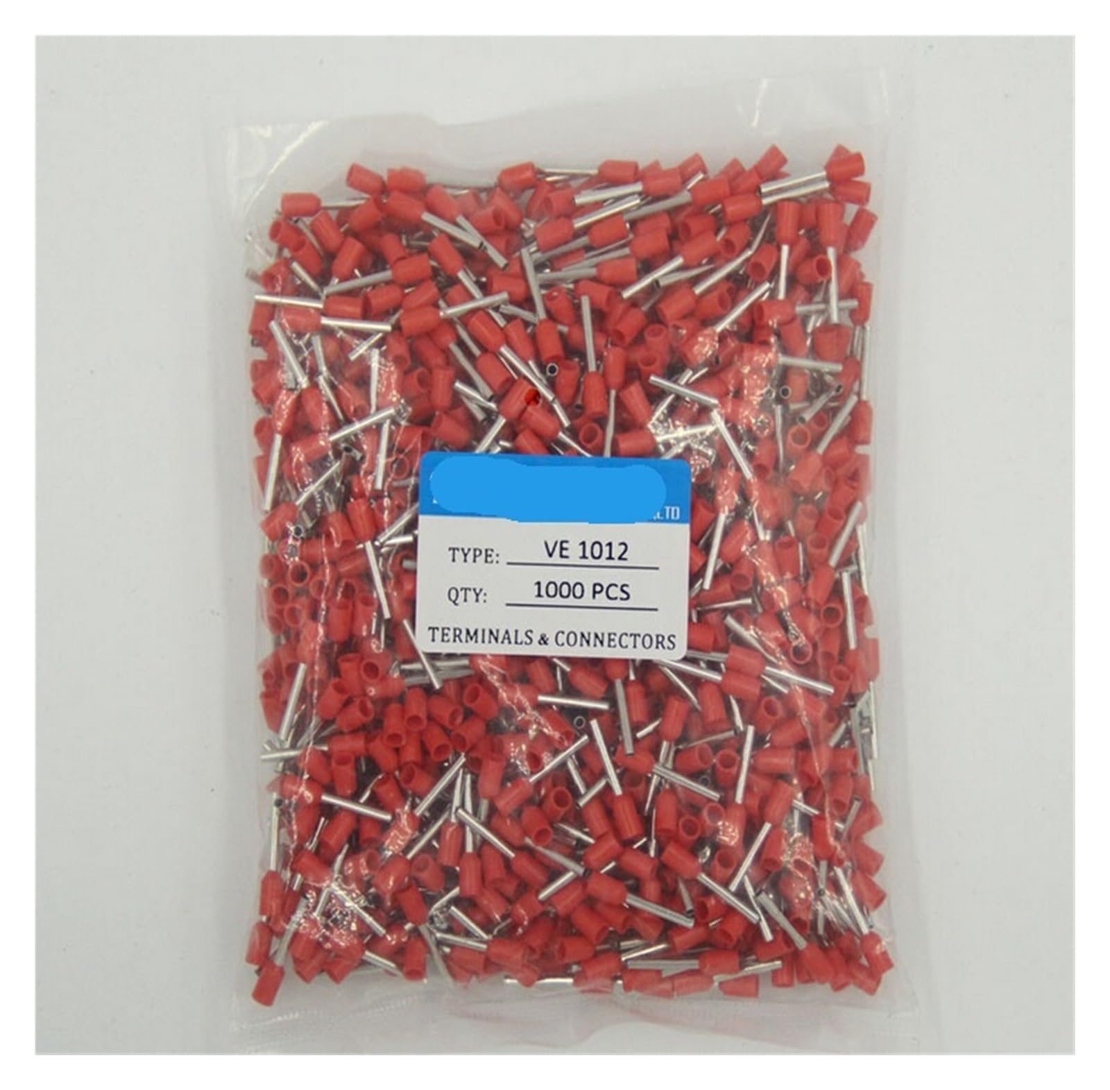 Bylsagwht One Color E1012 18 Awg 1.0 Mm2 Bootlace Ferrules For Pre Wire Terminal Connector