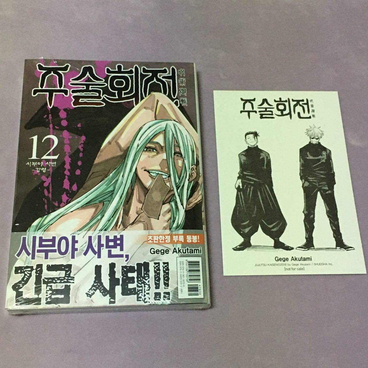 Amazon.co.jp: 呪術廻戦○12巻○※韓国語、韓国版○初版限定：五条悟