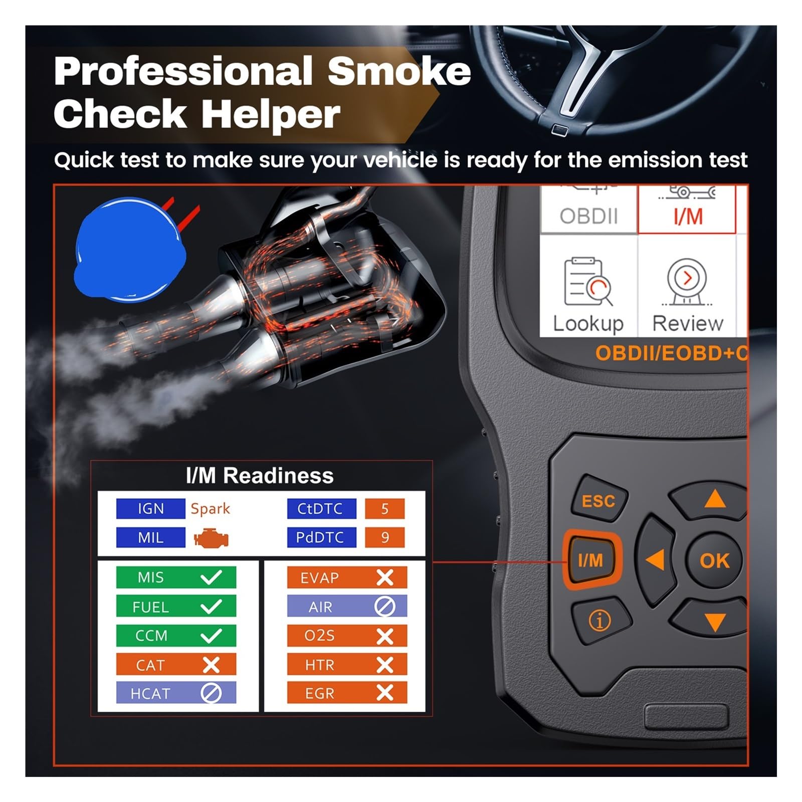 Profesjonalny czytnik kodów samochodowych OBD2, tester akumulatorów, check engine, OBD 2 Car Narzędzie diagnostyczne