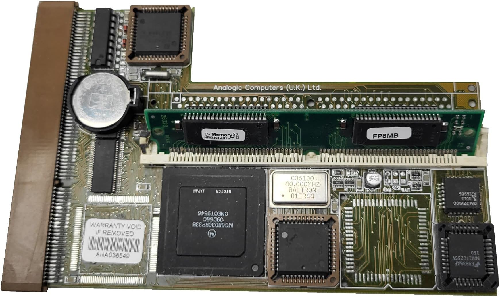 Analogic Amiga 1200/A1200 Accelerator Card with 68030 Processor & 8MB RAM