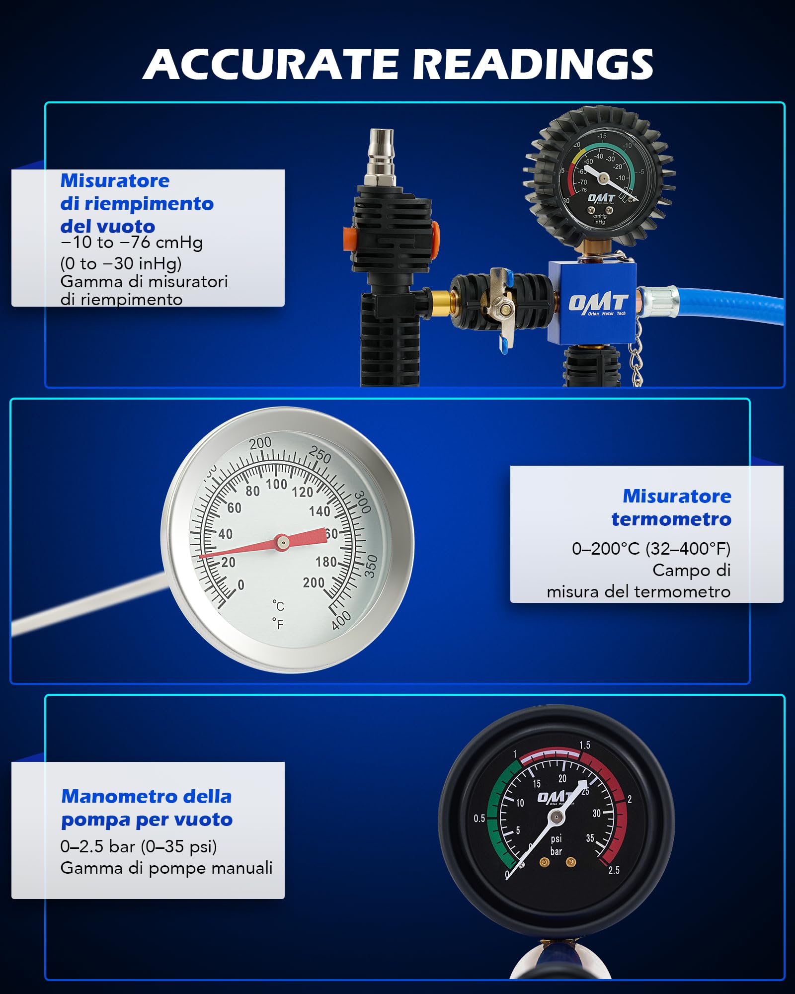 Orion Motor Tech 31 Pezzi Universale Radiatore Pressione Tester Kit con 23 Adattatori, Kit di Prova della Pressione del Sistema di Raffreddamento del Radiatore con Spurgo e Pompa del Vuoto