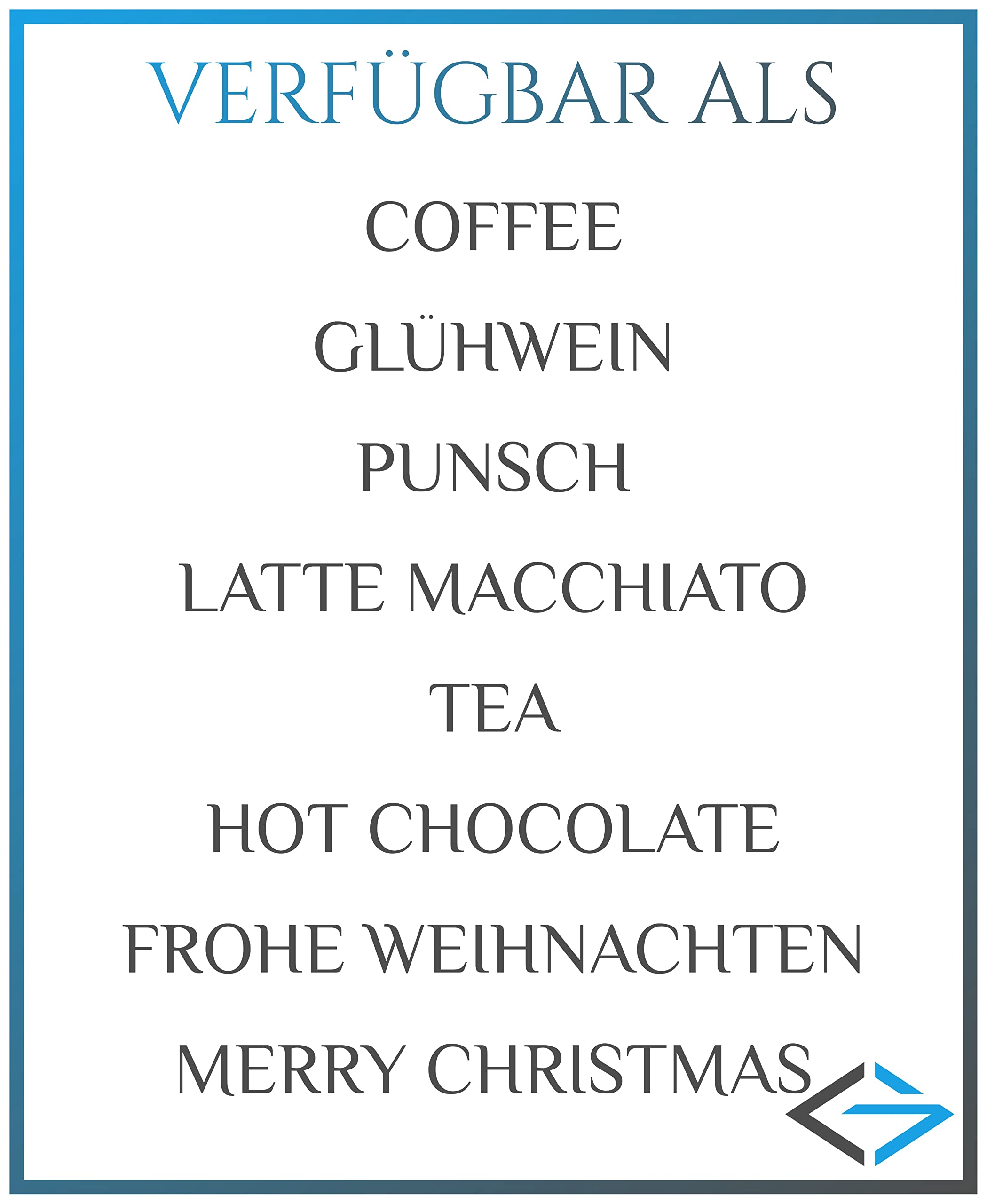 FROHE WEIHNACHTEN 6 Stück - 260ml Gläser mit Henkel Spülmaschinengeeignet - mit Lasergravur - Gastroglas 6er Set