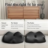 Vista 6 de Everlasting Comfort Cojín de asiento de espuma viscoelástica recomendado por médicos para sillas de oficina y automóvil, accesorios ergonómicos