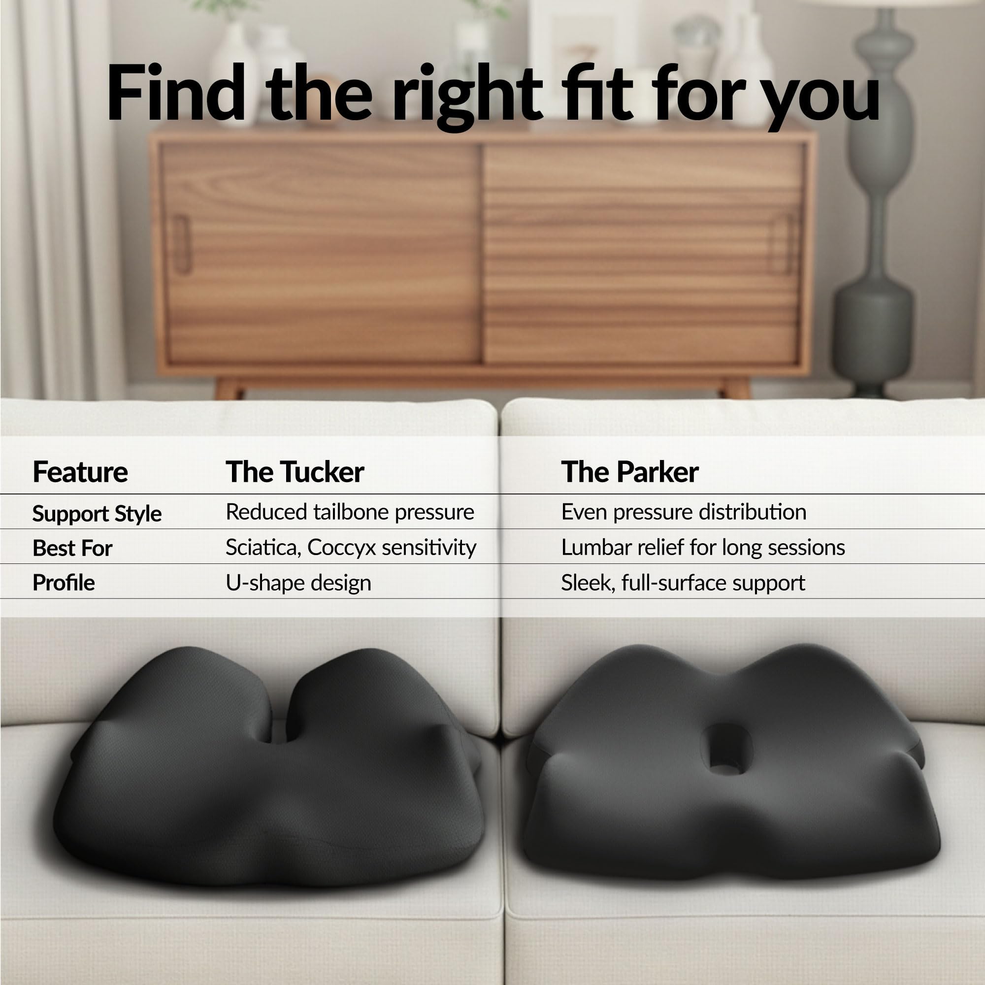 Everlasting Comfort Doctor Recommended Memory Foam Seat Cushion for Office Chairs Car - Ergonomic Office Desk Accessories - — view 6