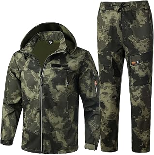 JYNQR Military Tactical Men's Combat Uniform Set Waterproof Winter Snowsuit for Army Hunting Outerwear Large Zipper Opening Field Uniforms