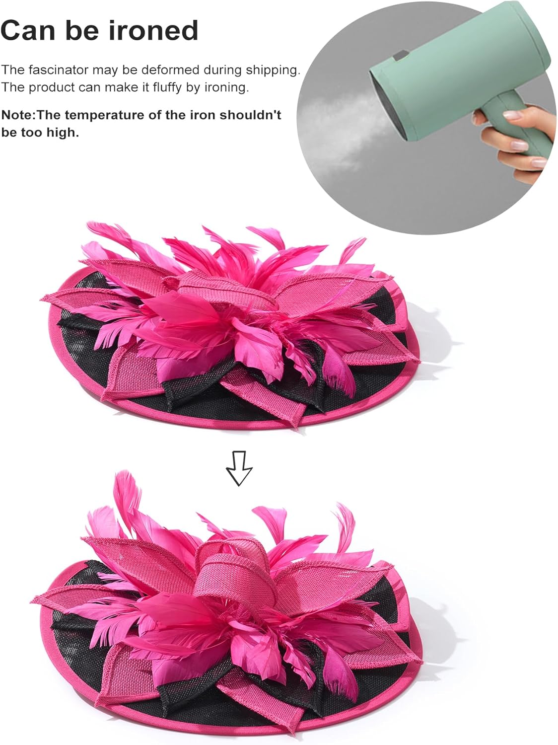 SWEETV Sinamay Kentucky Derby Hats Fascinators for Women, Tea Party Hats for Church, Cocktail, Wedding, Fancy Dress Party - Image 6