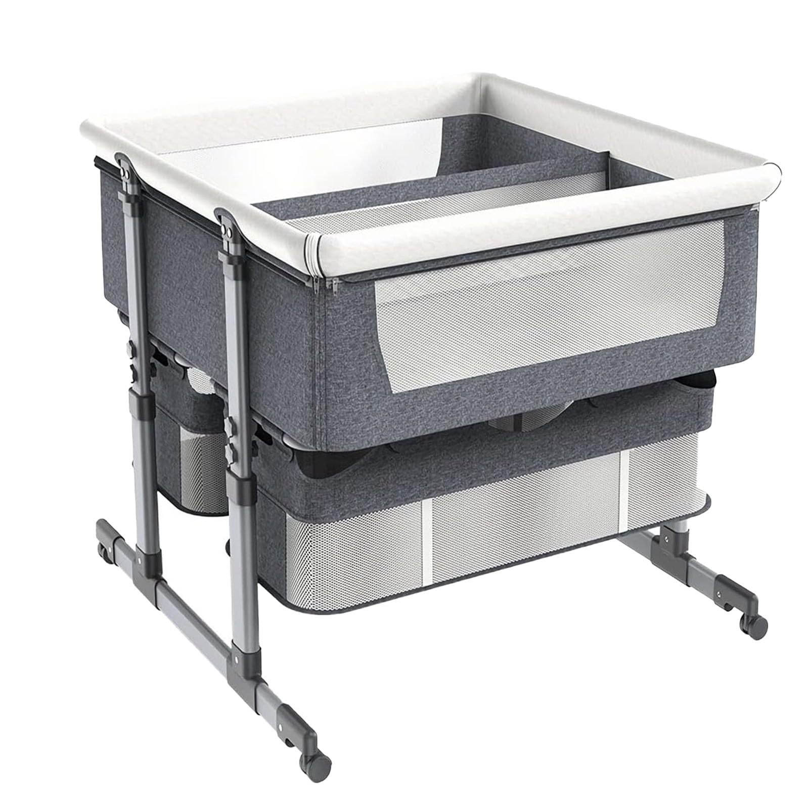 aby Sleeper Bedside Crib Portable Foldable Bassinet for Twins Detachable Cloth Cover for Comfortable Sleeping