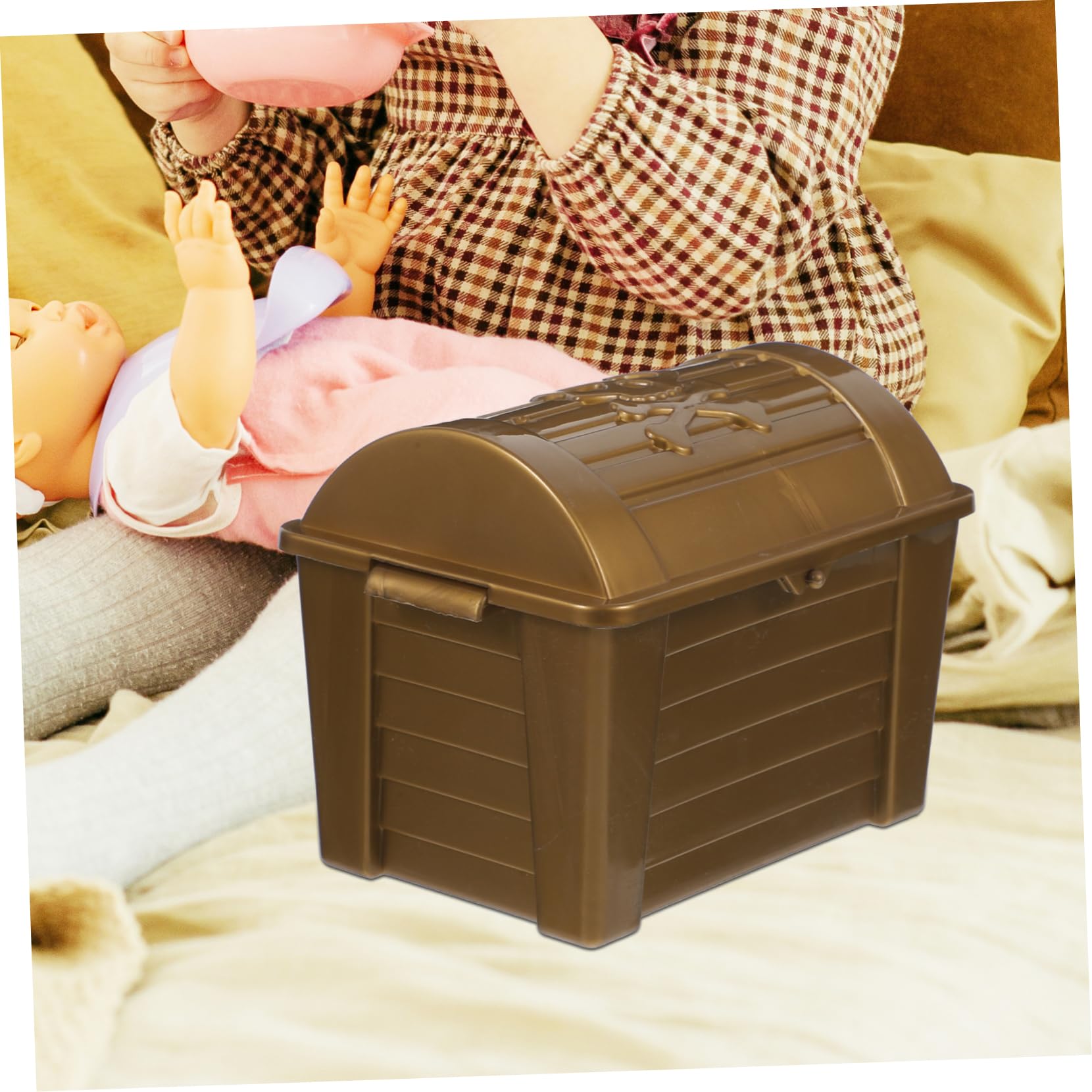 SUPVOX Boîte Au Trésor Vintage Avec Serrure - Tirelire Rétro