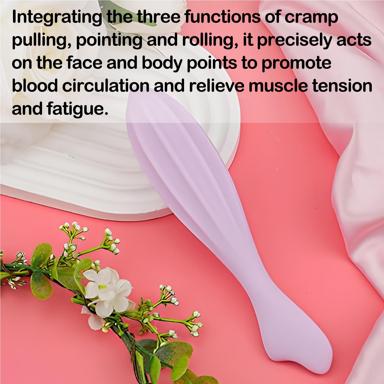 Rodillo Facial, Rodillo De Masaje Facial, Herramienta De Masaje Manual Facial, Mujeres Masajeador Facial, Silicona Palo Herramienta De Masaje Facial, Para Aliviar La Fatiga Muscular Reafirmar La Piel