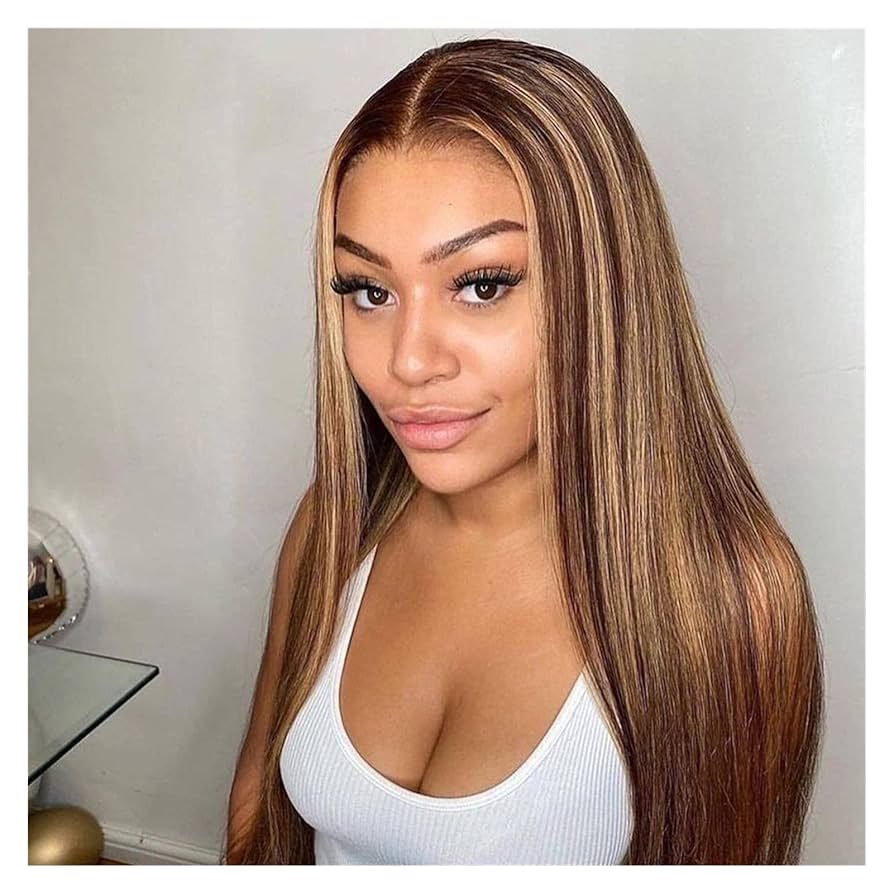 Amazon.co.jp: ウィッグ 30インチのハイライトカラーのレース