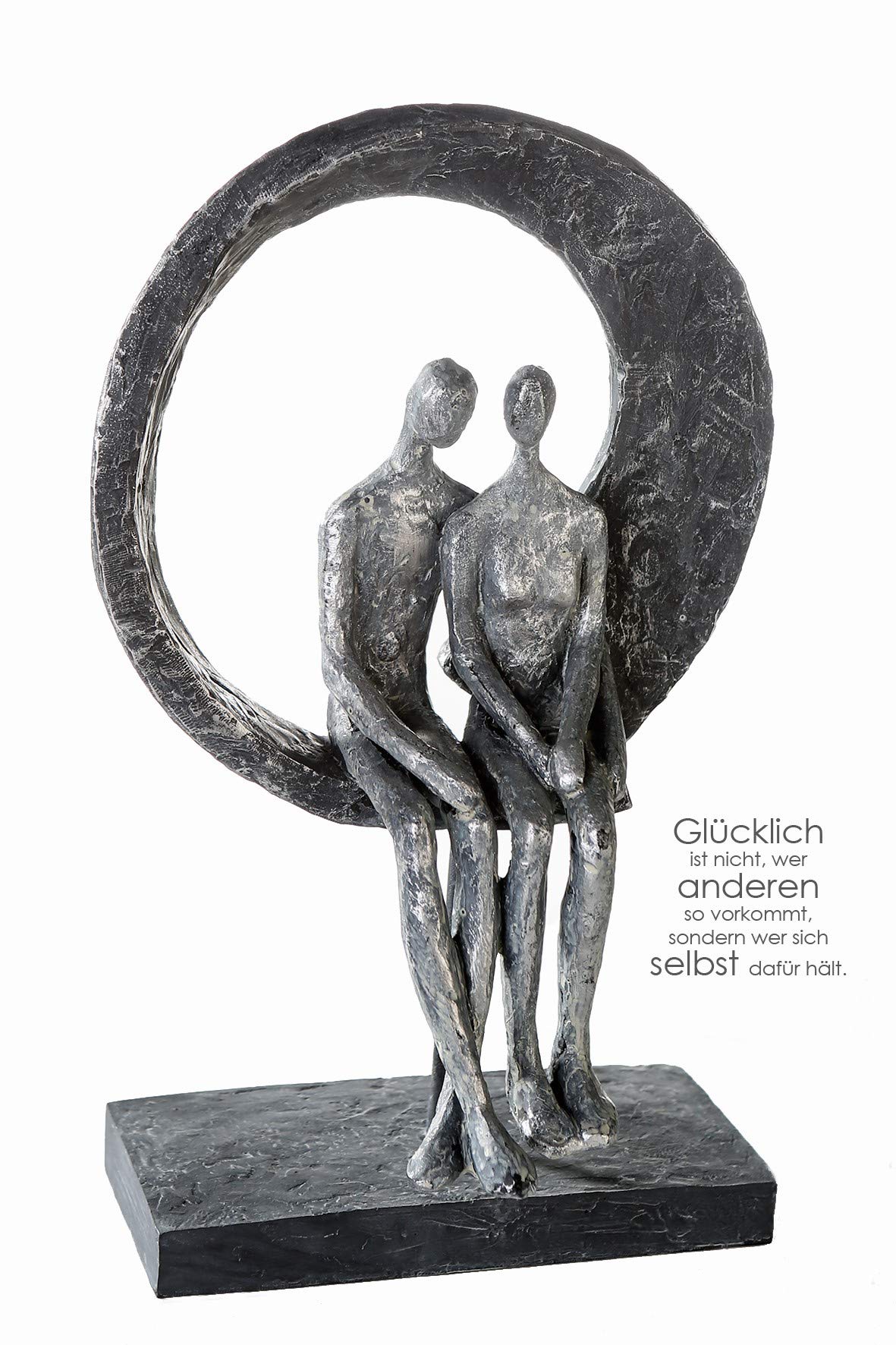 Sculpture, Poly, Grey, Silver, Höhe 30 cm