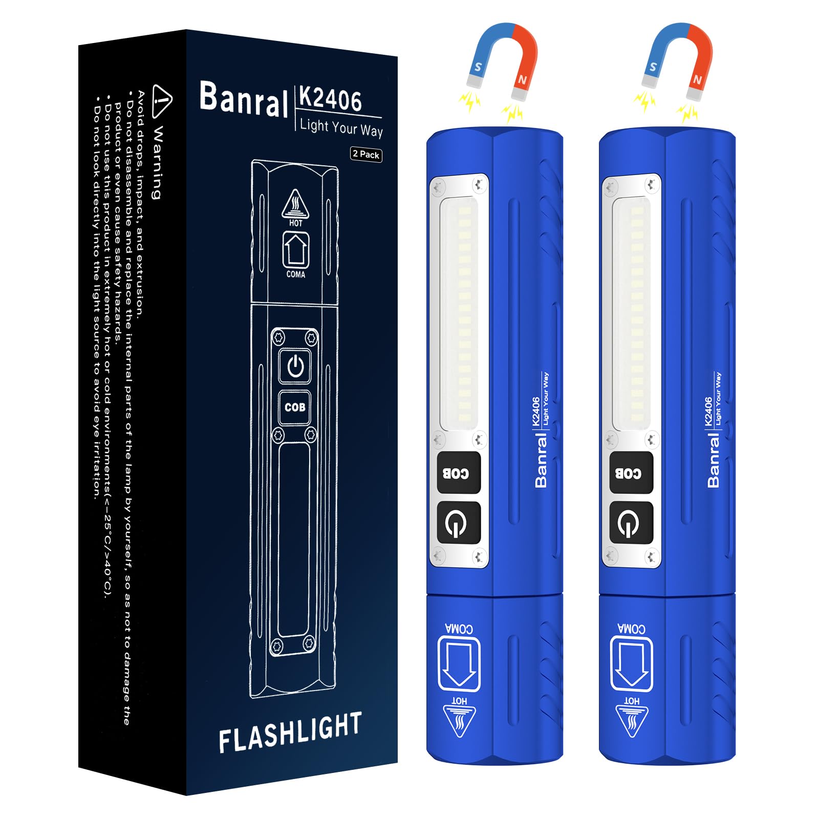 Banral Rechargeable Tactical Flashlights High Lumens