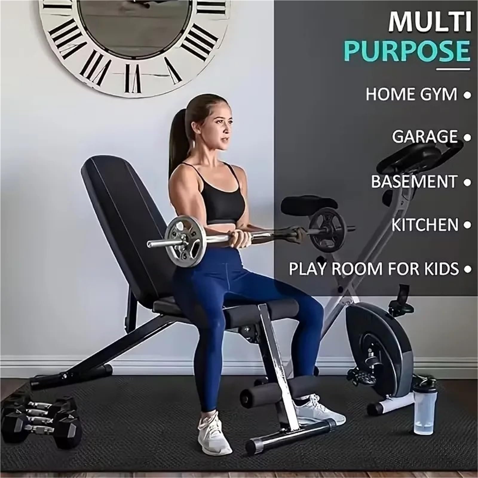 Tappeto Da Fitness A Puzzle Tappetini ad incastro EVA 30x30 cm Piastrelle ammortizzanti antiscivolo ecologiche for palestra