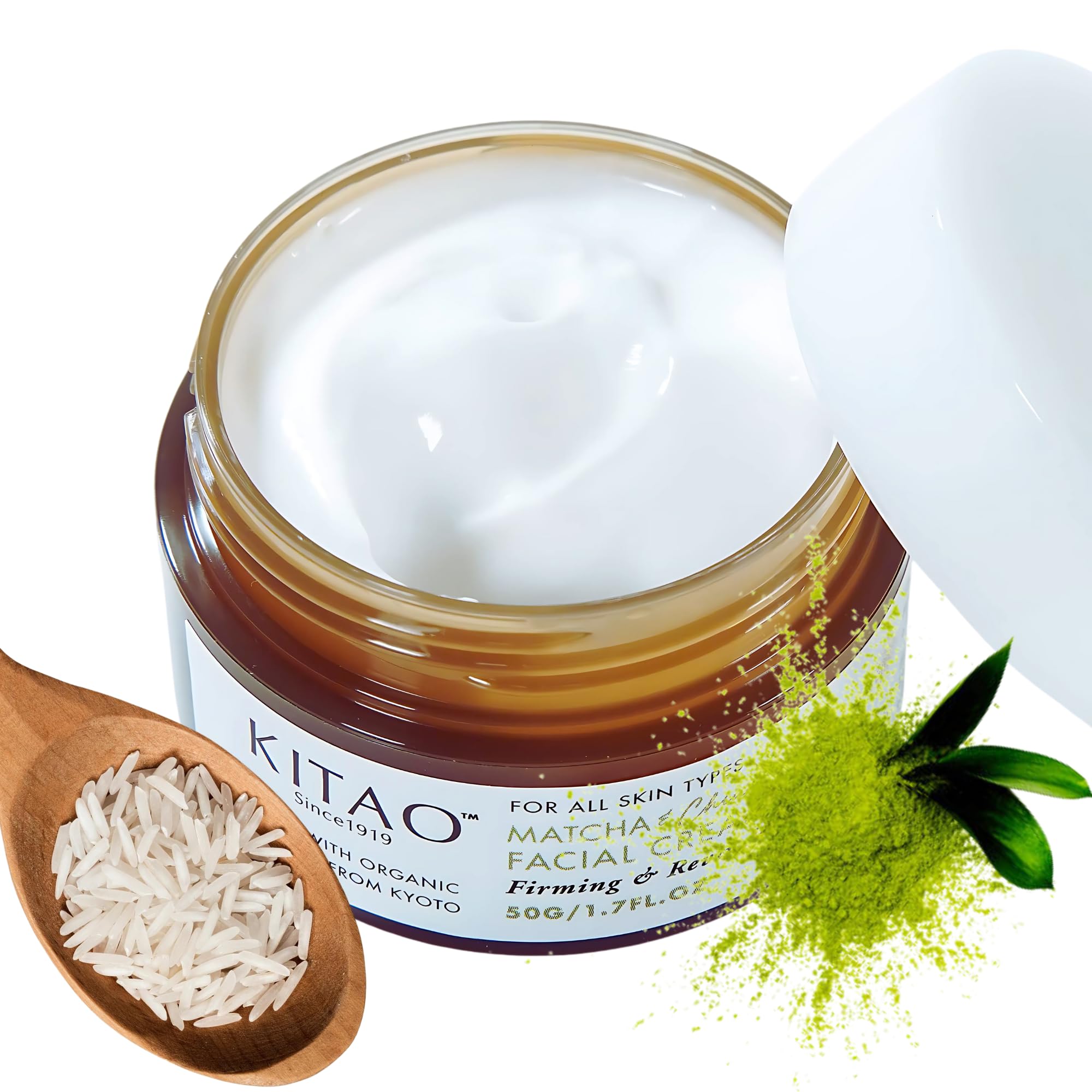 KITAO SINCE 1919 Matcha & Chia, Facial Cream, 1.7 fl oz (50 g)