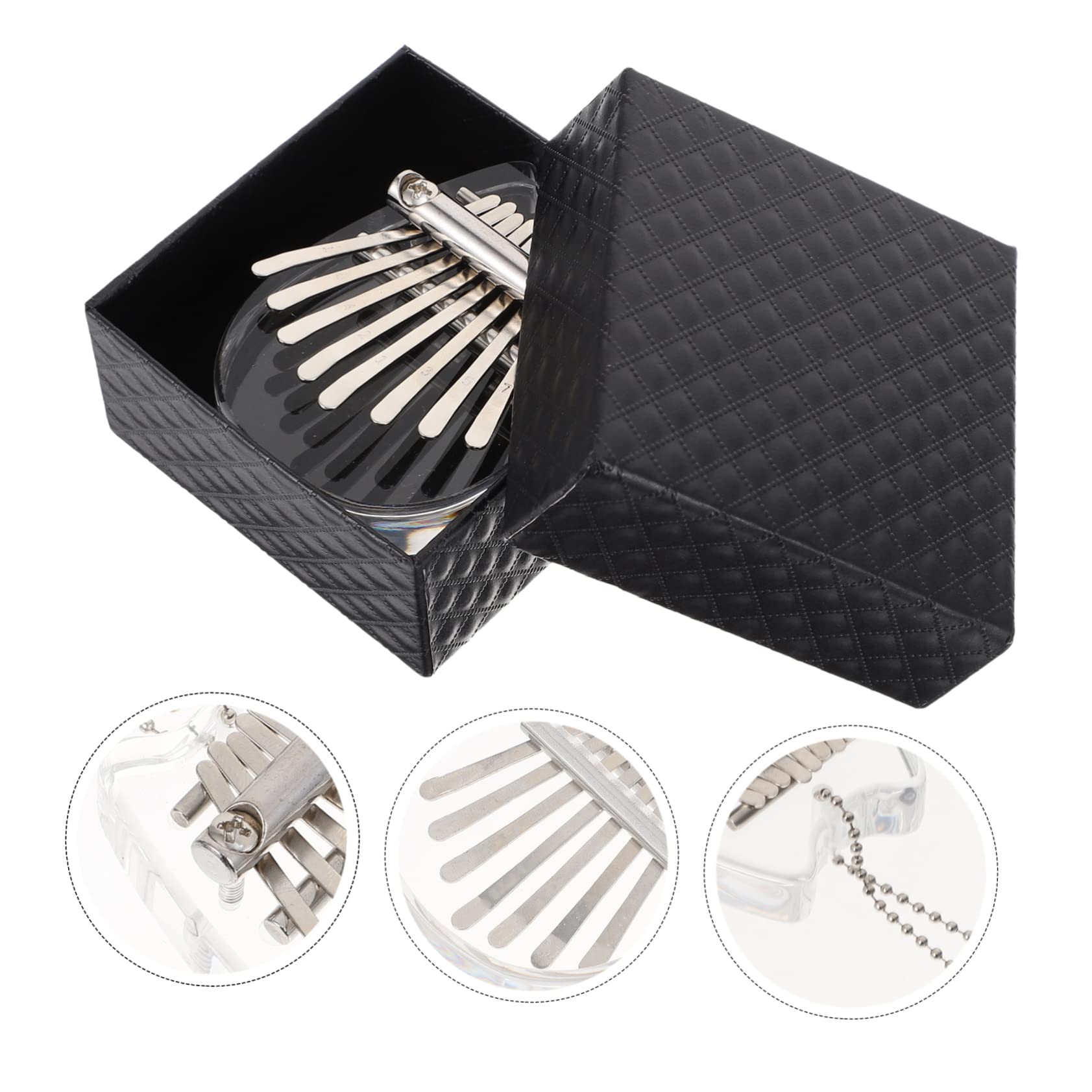 BESTonZON Portable Mini Thumb Piano 8 Keys Hand Piano Kalimba for Boys and Girls and Adults Pure Tone Easy to Carry Made of Acrylic