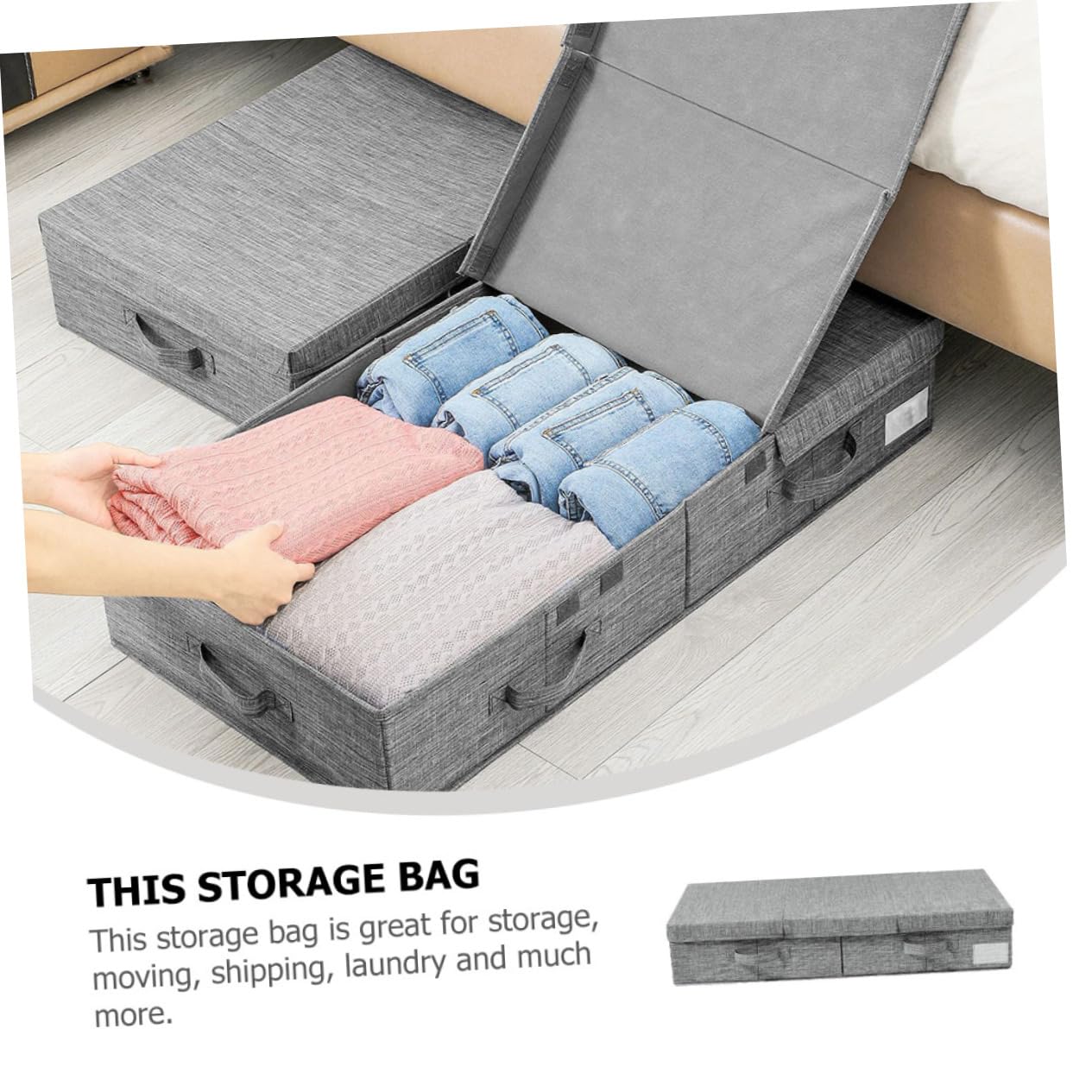 MAGICLULU Bolsa Ropa Almacenaje Contenedor Cama Plegable Organizador Zapatos Funda Mantas