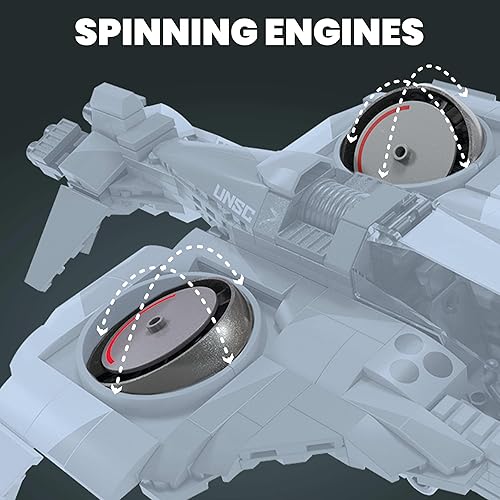 Miniatura 4 de Mega Figura de acción Halo - Juguete de construcción, avispa ártica UNSC con 342 piezas y 2 figuras articulables, para coleccionistas