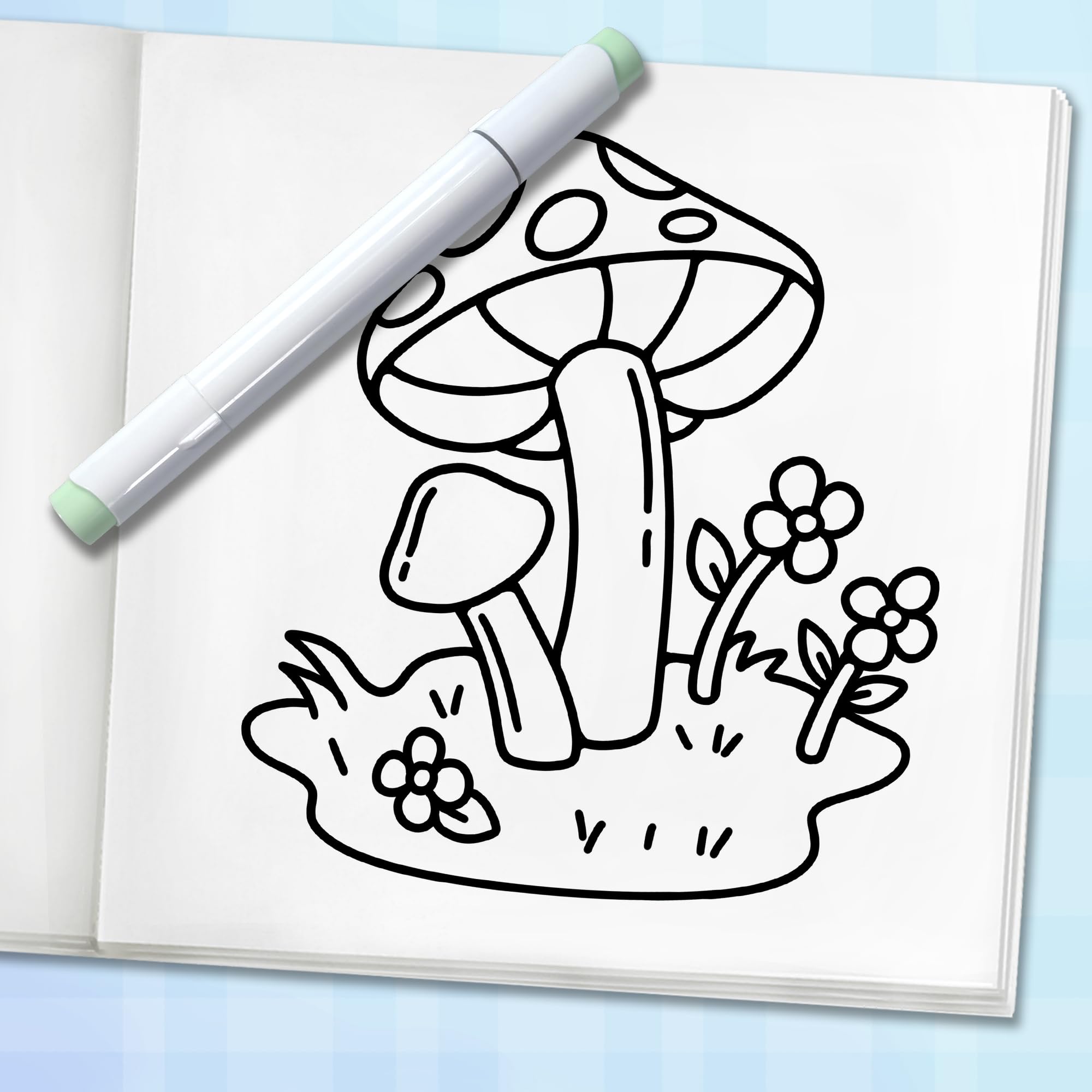 100 Bold Coloring Book: Simple, Easy, and Large Print Designs for Adults and Kids with Animals, Flowers, Food, and More! (Bold and Easy Coloring Books) - Image 8