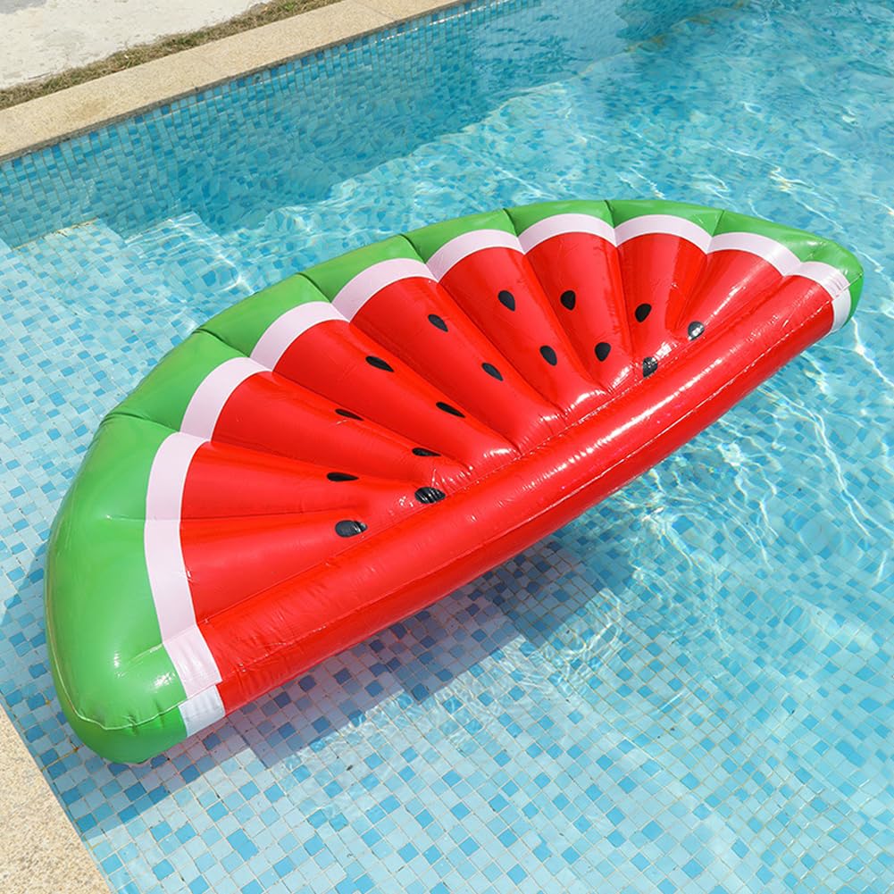 Bouées gonflables pastèque pour Piscine, Grands Jouets de Plage, Matelas Gonflable pour lac, Chaise Longue Gonflable, Amusement Aquatique Estival pour la Plage et la Piscine