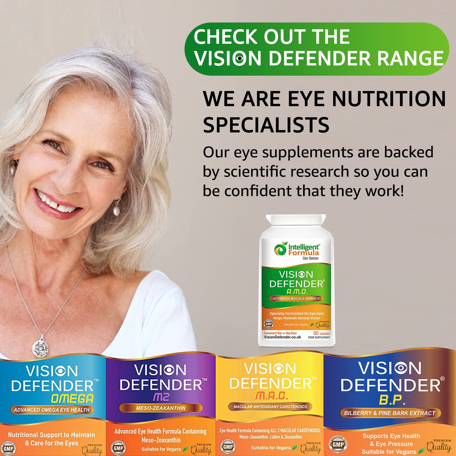 Buy AREDS2 Vision Defender AMD Supplement Lutein 10mg, Zeaxanthin