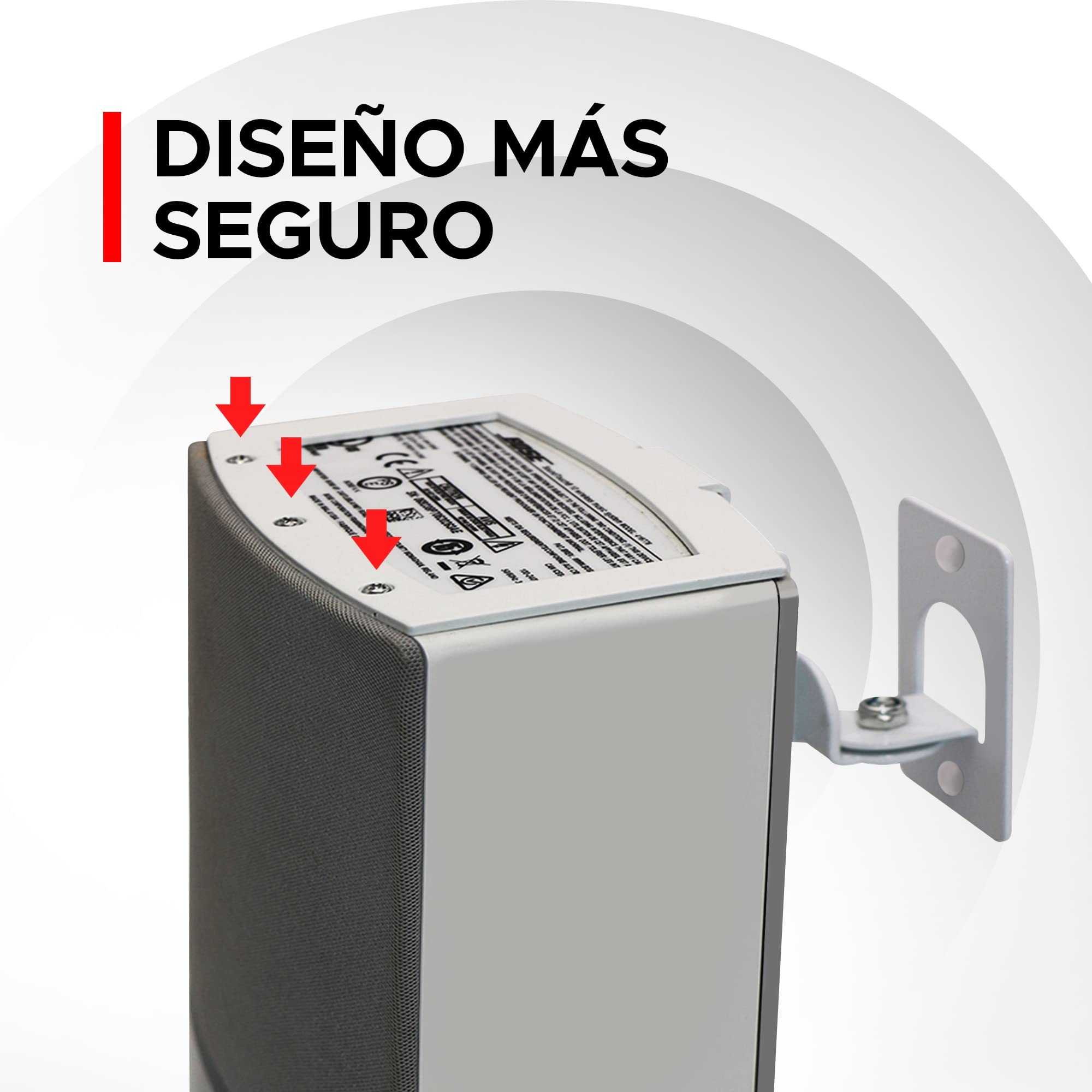 Soundtouch 10, Kit Completo de Soporte de Pared para Bose Soundtouch 10, Materiales de Montaje Incluidos. Diseñado en UK por Soundbass. (Blanco)