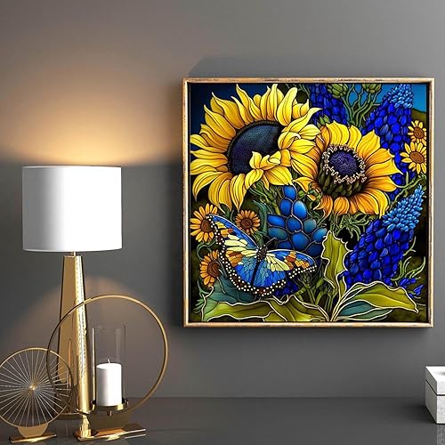 Miniatura 9 de Kits de pintura de diamantes inspiradores para adultos, pintura de puntos de diamante de taladro completo de flores para principiantes, pintura