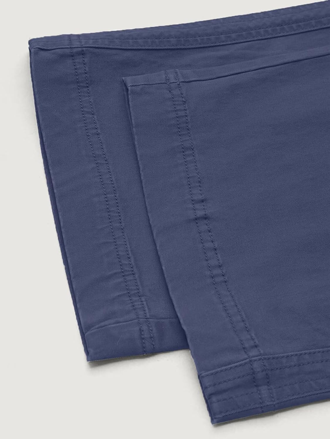 Flamingals Straight Leg Pants for Women Drawstring Waist Mid Rise Casual Solid Seam Detail Pants - Image 5