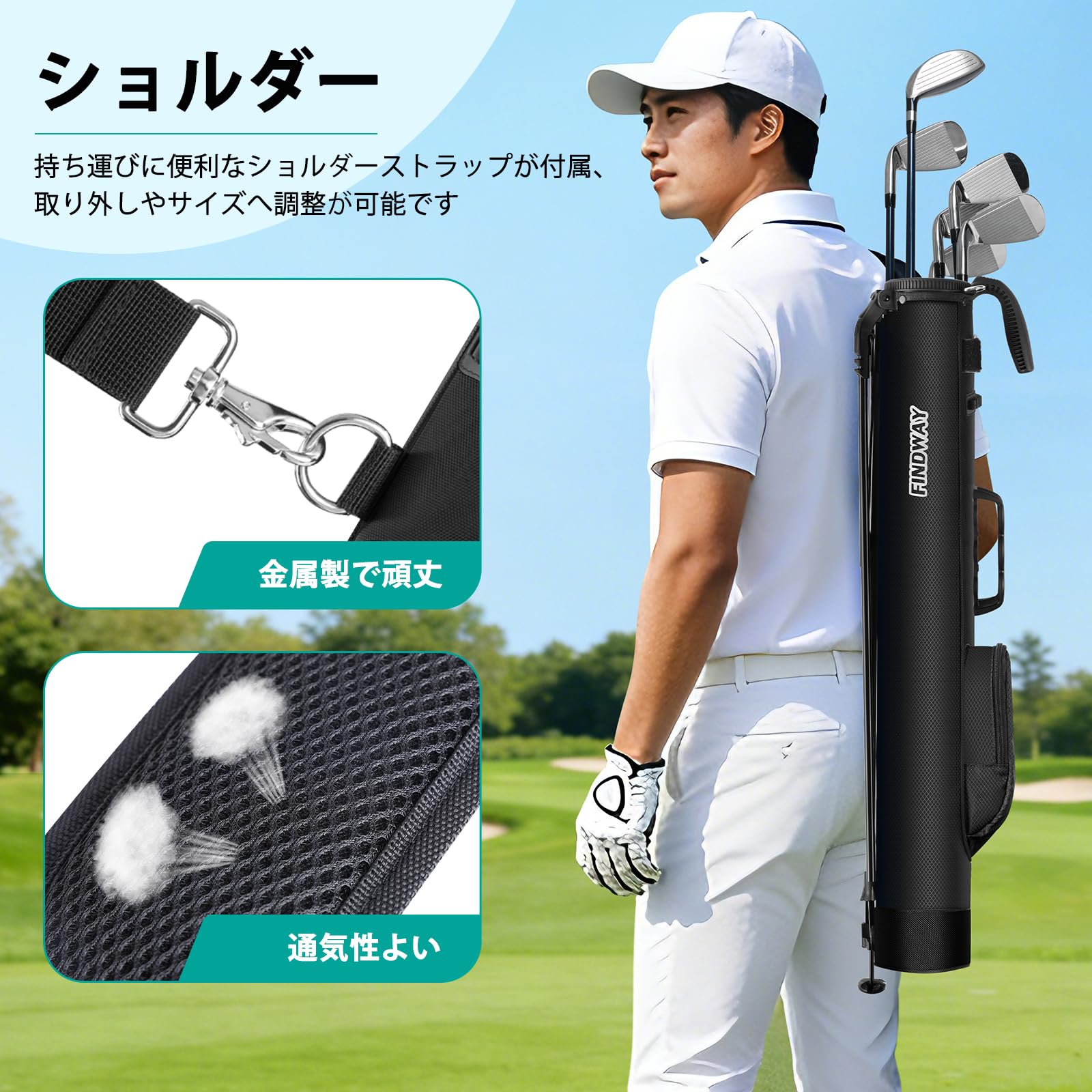 Findway ゴルフ スタンドバッグ セルフスタンド クラブケース 7-8ha Amazon | Findway ゴルフ スタンドバッグ 7-8本収納 セルフスタンド